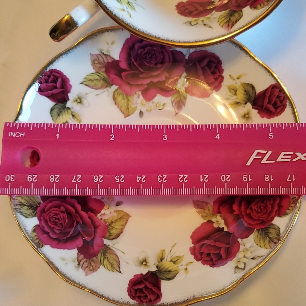 Royal Patrician TEACUP English Bone China VINTAGE Burgundy GOLD - Picture 9 of 11